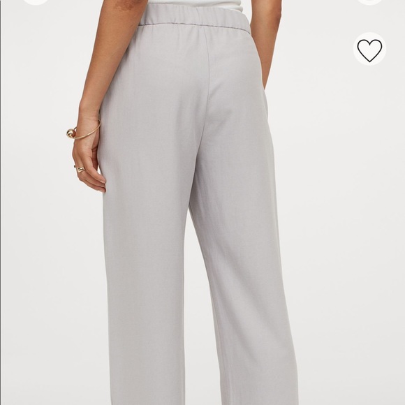 Wide cut side slit pants in light gray. Size 4. Worn 2x. Brand H&M. - Picture 3 of 6